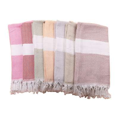 Wholesale Custom Fouta 100% Cotton Peshtemal Turkish Bath Towel